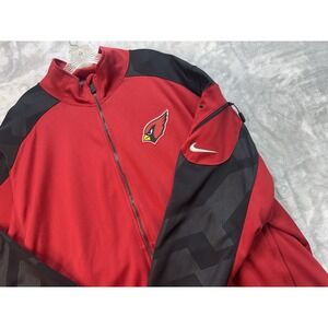 Arizona Cardinals NIKE OnField Apparel Red Full Zip Dri-Fit Jacket Size 4XL